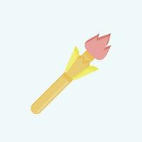 Icon Torch. related to Hawaii symbol. flat style. simple design editable. vector