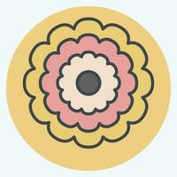 Icon Calendula. related to Flowers symbol. color mate style. simple design editable. simple illustration vector