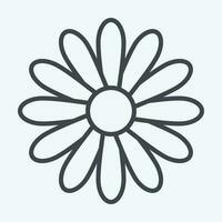 Icon Dahlia. related to Flowers symbol. line style. simple design editable. simple illustration vector
