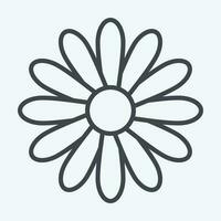 Icon Dahlia. related to Flowers symbol. line style. simple design editable. simple illustration vector