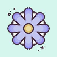 icono aster. relacionado a flores símbolo. mbe estilo. sencillo diseño editable. sencillo ilustración vector