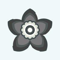 icono gardenia. relacionado a flores símbolo. garabatear estilo. sencillo diseño editable. sencillo ilustración vector