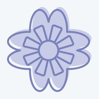 Icon Violet. related to Flowers symbol. two tone style. simple design editable. simple illustration vector