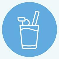 Icon Beverage. related to Hawaii symbol. blue eyes style. simple design editable. vector