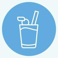 Icon Beverage. related to Hawaii symbol. blue eyes style. simple design editable. vector