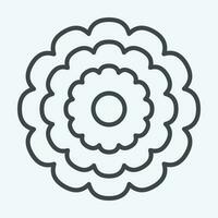 Icon Calendula. related to Flowers symbol. line style. simple design editable. simple illustration vector