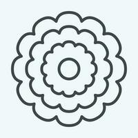 Icon Calendula. related to Flowers symbol. line style. simple design editable. simple illustration vector