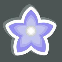 Sticker Bollon. related to Flowers symbol. simple design editable. simple illustration vector