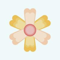 Icon Marigold. related to Flowers symbol. flat style. simple design editable. simple illustration vector