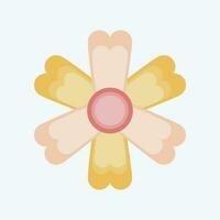 Icon Marigold. related to Flowers symbol. flat style. simple design editable. simple illustration vector