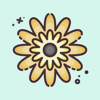 Icon Zinnia. related to Flowers symbol. MBE style. simple design editable. simple illustration vector