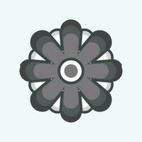 Icon Aster. related to Flowers symbol. doodle style. simple design editable. simple illustration vector
