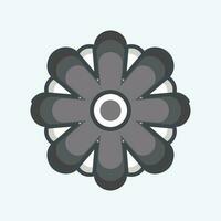 Icon Aster. related to Flowers symbol. doodle style. simple design editable. simple illustration vector