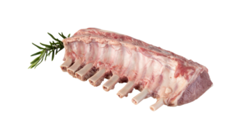 Fresco Cerdo costillas con cortar fuera aislado en transparente antecedentes png