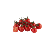 Strauß von frisch rot Tomaten mit Schnitt aus isoliert auf transparent Hintergrund png