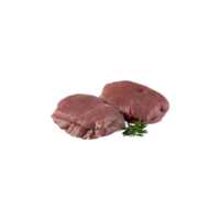 Fresh pork, cut into pieces, steak ready to be grilled with cut out isolated on transparent background png