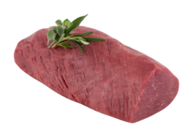 Fresh pork, cut into pieces, steak ready to be grilled with cut out isolated on transparent background png