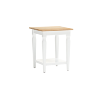 Oak table decorated in the bedroom with cut out isolated on transparent background png