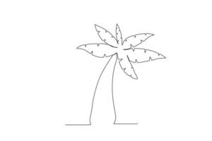 A tall coconut tree by the beach vector