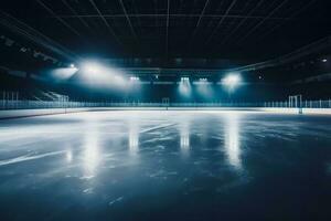 Hockey arena. Generate Ai photo