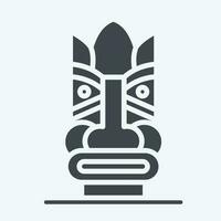 Icon Hawaiian Statue. related to Hawaii symbol. glyph style. simple design editable. vector