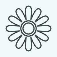 Icon Gloden Marguerite. related to Flowers symbol. line style. simple design editable. simple illustration vector