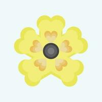Icon Primrose. related to Flowers symbol. flat style. simple design editable. simple illustration vector