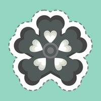 Sticker line cut Primrose. related to Flowers symbol. simple design editable. simple illustration vector