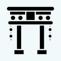 Icon Torii Gate. related to Chinese New Year symbol. glyph style. simple design editable vector