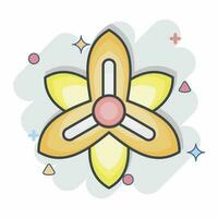 Icon Gladiolus. related to Flowers symbol. comic style. simple design editable. simple illustration vector