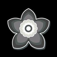 Icon Gardenia. related to Flowers symbol. glossy style. simple design editable. simple illustration vector