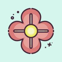 Icon Poppy. related to Flowers symbol. MBE style. simple design editable. simple illustration vector