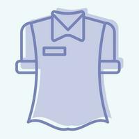 icono camisa. relacionado a Hawai símbolo. dos tono estilo. sencillo diseño editable. vector