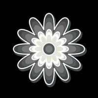 Icon Zinnia. related to Flowers symbol. glossy style. simple design editable. simple illustration vector
