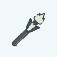 Icon Torch. related to Hawaii symbol. doodle style. simple design editable. vector