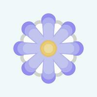 Icon Aster. related to Flowers symbol. flat style. simple design editable. simple illustration vector