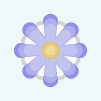 Icon Aster. related to Flowers symbol. flat style. simple design editable. simple illustration vector