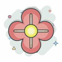 Icon Poppy. related to Flowers symbol. comic style. simple design editable. simple illustration vector