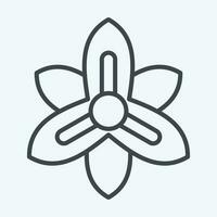 Icon Gladiolus. related to Flowers symbol. line style. simple design editable. simple illustration vector