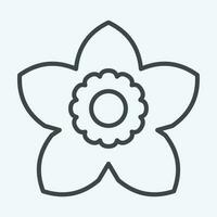 Icon Gardenia. related to Flowers symbol. line style. simple design editable. simple illustration vector