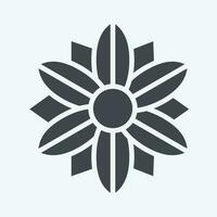 Icon Poinsettia. related to Flowers symbol. glyph style. simple design editable. simple illustration vector