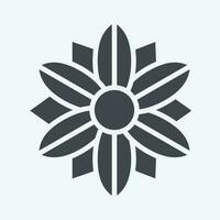 Icon Poinsettia. related to Flowers symbol. glyph style. simple design editable. simple illustration vector