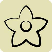 Icon Bollon. related to Flowers symbol. hand drawn style. simple design editable. simple illustration vector