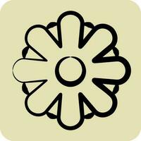 Icon Aster. related to Flowers symbol. hand drawn style. simple design editable. simple illustration vector