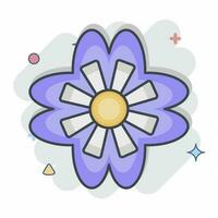 Icon Violet. related to Flowers symbol. comic style. simple design editable. simple illustration vector