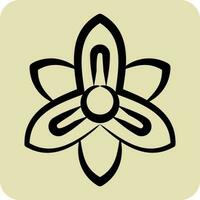 Icon Gladiolus. related to Flowers symbol. hand drawn style. simple design editable. simple illustration vector