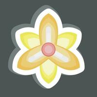 Sticker Gladiolus. related to Flowers symbol. simple design editable. simple illustration vector