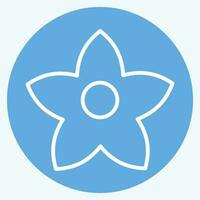 Icon Bollon. related to Flowers symbol. blue eyes style. simple design editable. simple illustration vector