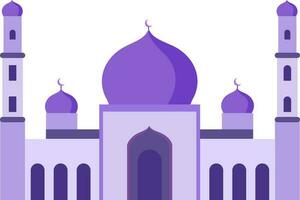 mosque vector illustration, moslem religion building,