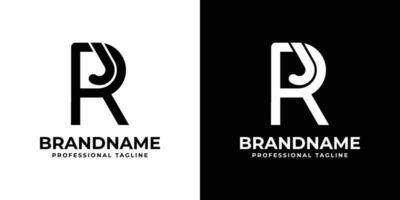 Letter RJ or JR Monogram Logo, suitable for any business with RJ or JR initials. vector